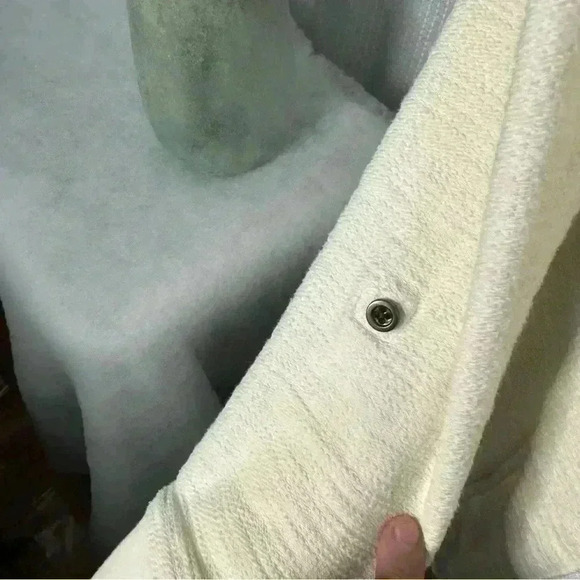 Anthropologie Saturday Sunday Quinn Jacket Full-Zip Tie Back Cream Size S - Picture 5 of 13